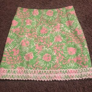 Lilly Pulitzer EUC lion skirt size 4